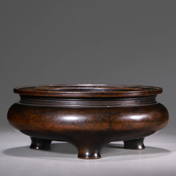 3120：A Kangxi Period Bronze Tripod Censer with Inscription