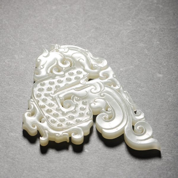 White Jade Dragon Pendant