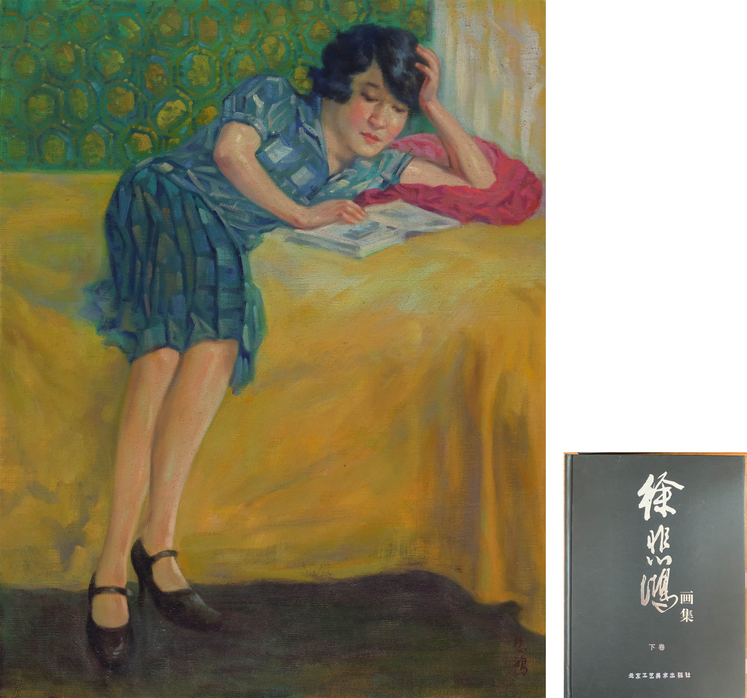 XU BEIHONG (1895–1953) MARK, "WOMAN," OIL ON CANVAS, POSSIBLY 20TH CENTURY.